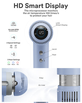 Tensky SKY-S200 Negative Ionic Hair Dryer In Silver